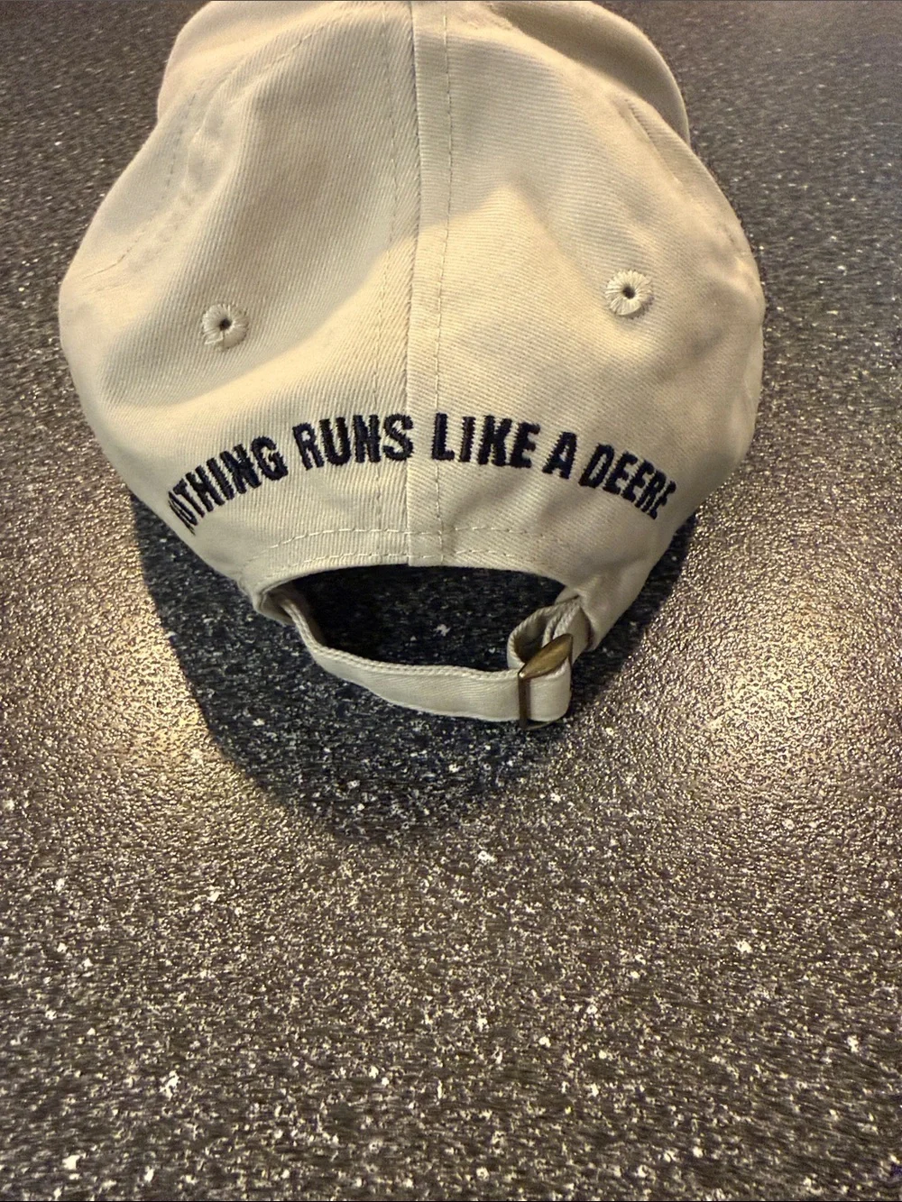 John Deere Tan Baseball Cap with Black Logo